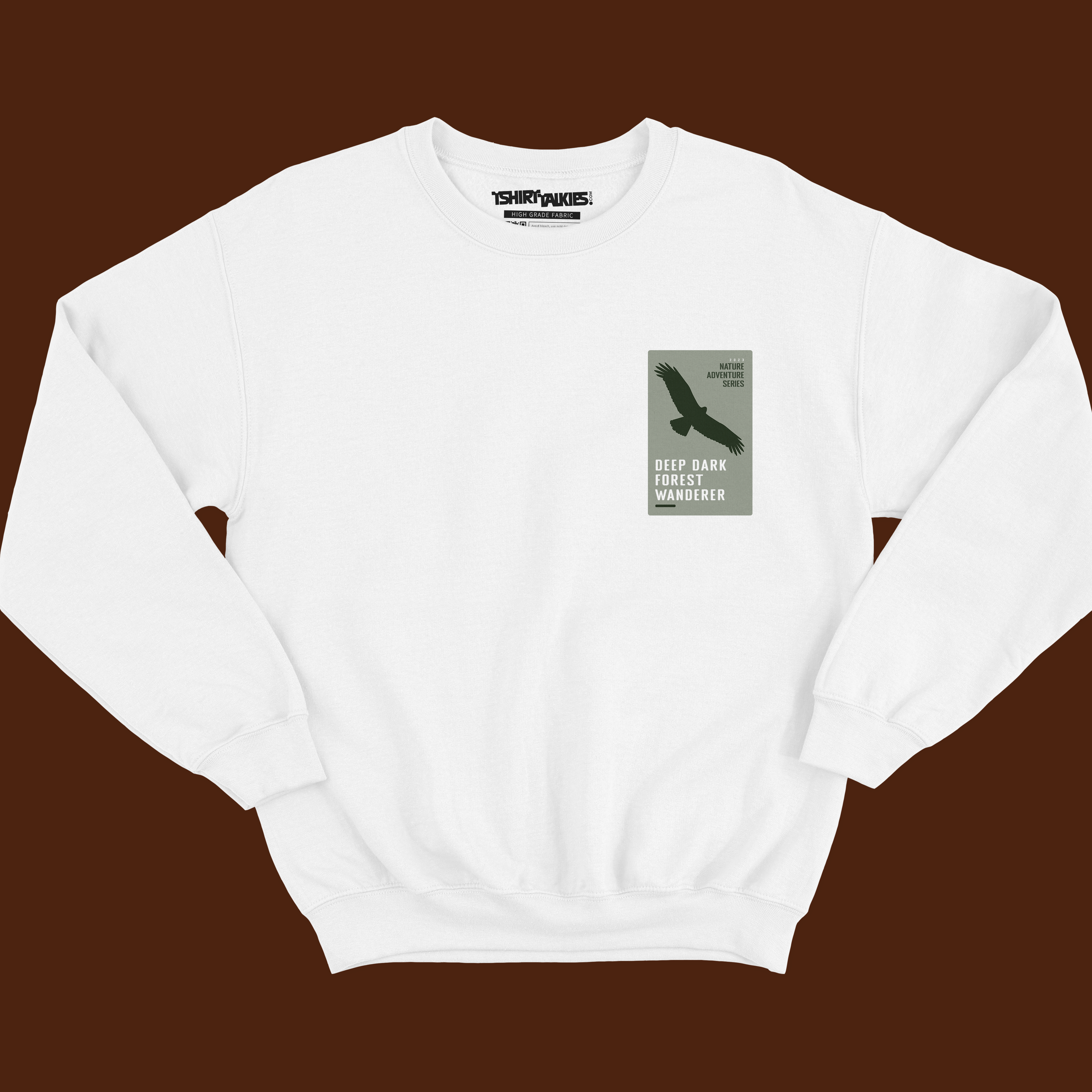 White printed sweatshirt for men