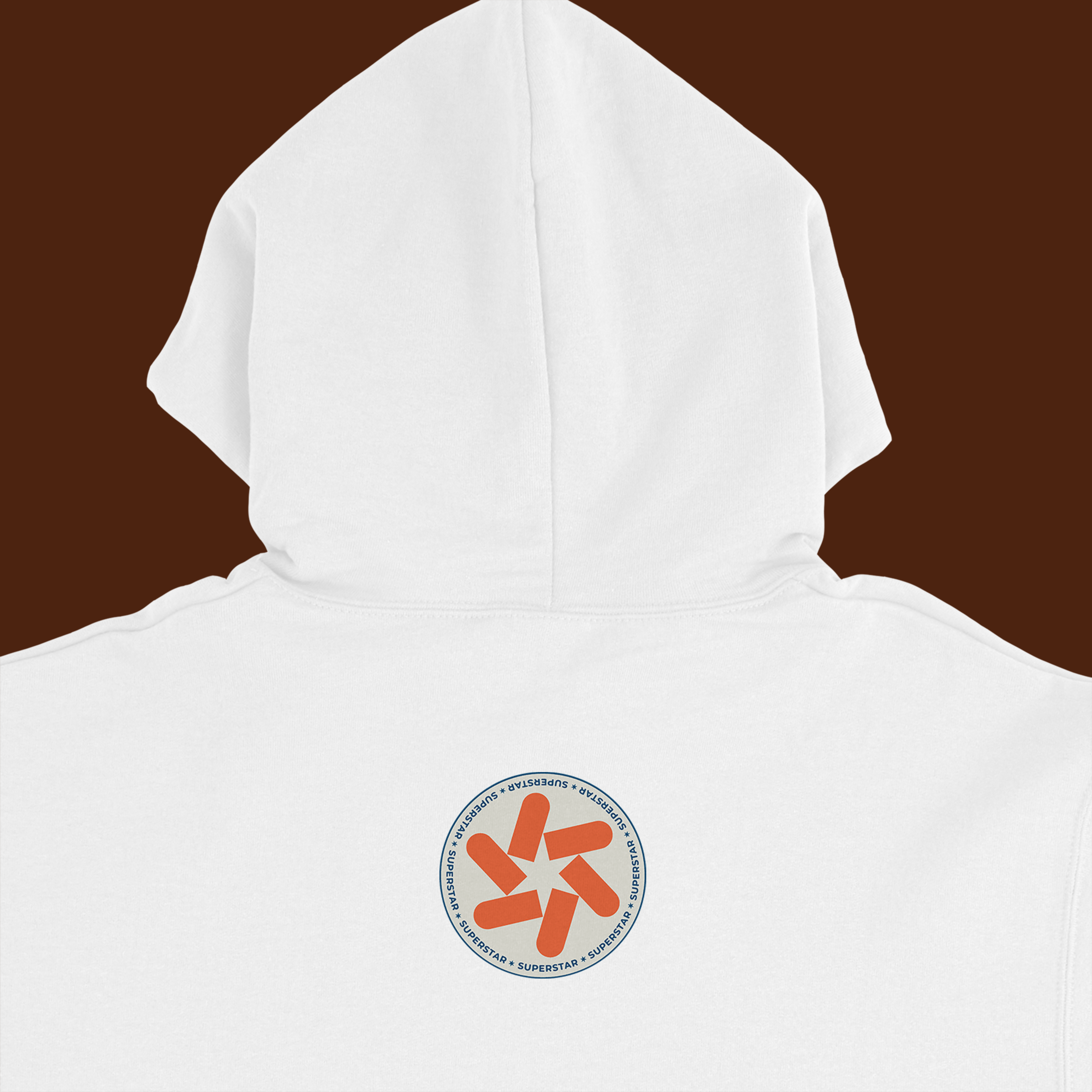 White printed hoodie for men