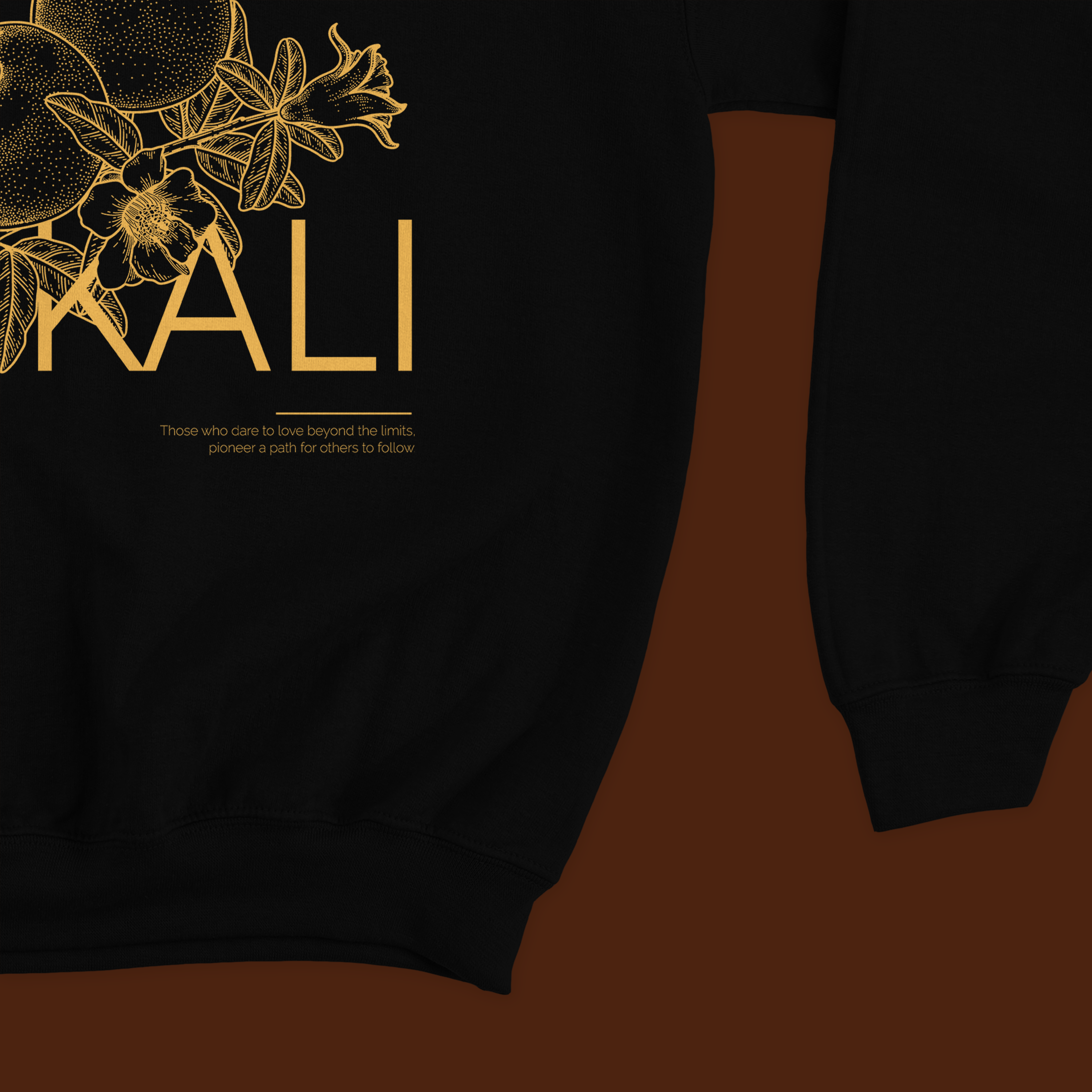 Black printed sweatshirt for men