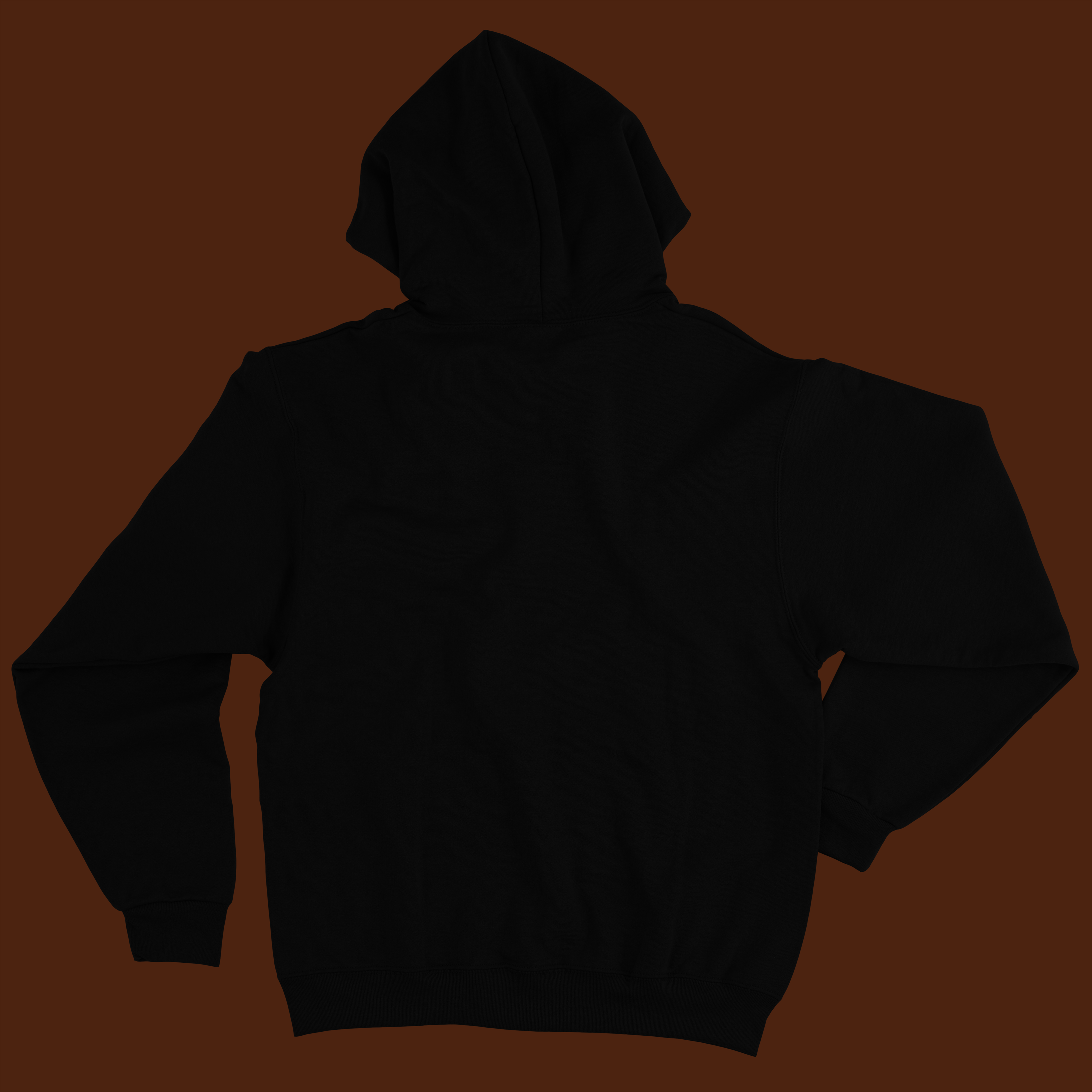 Black printed hoodie for men