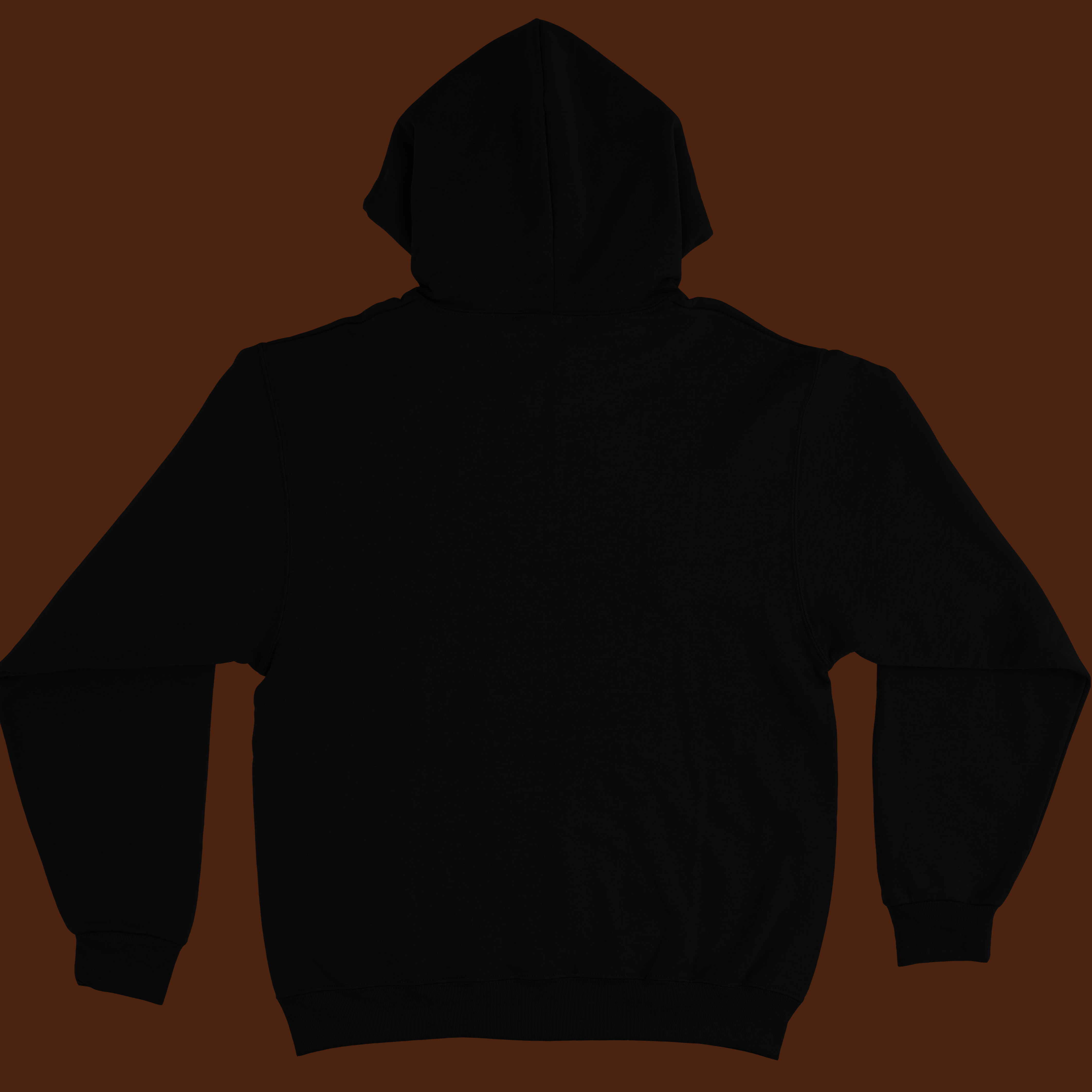 Black printed hoodie for men