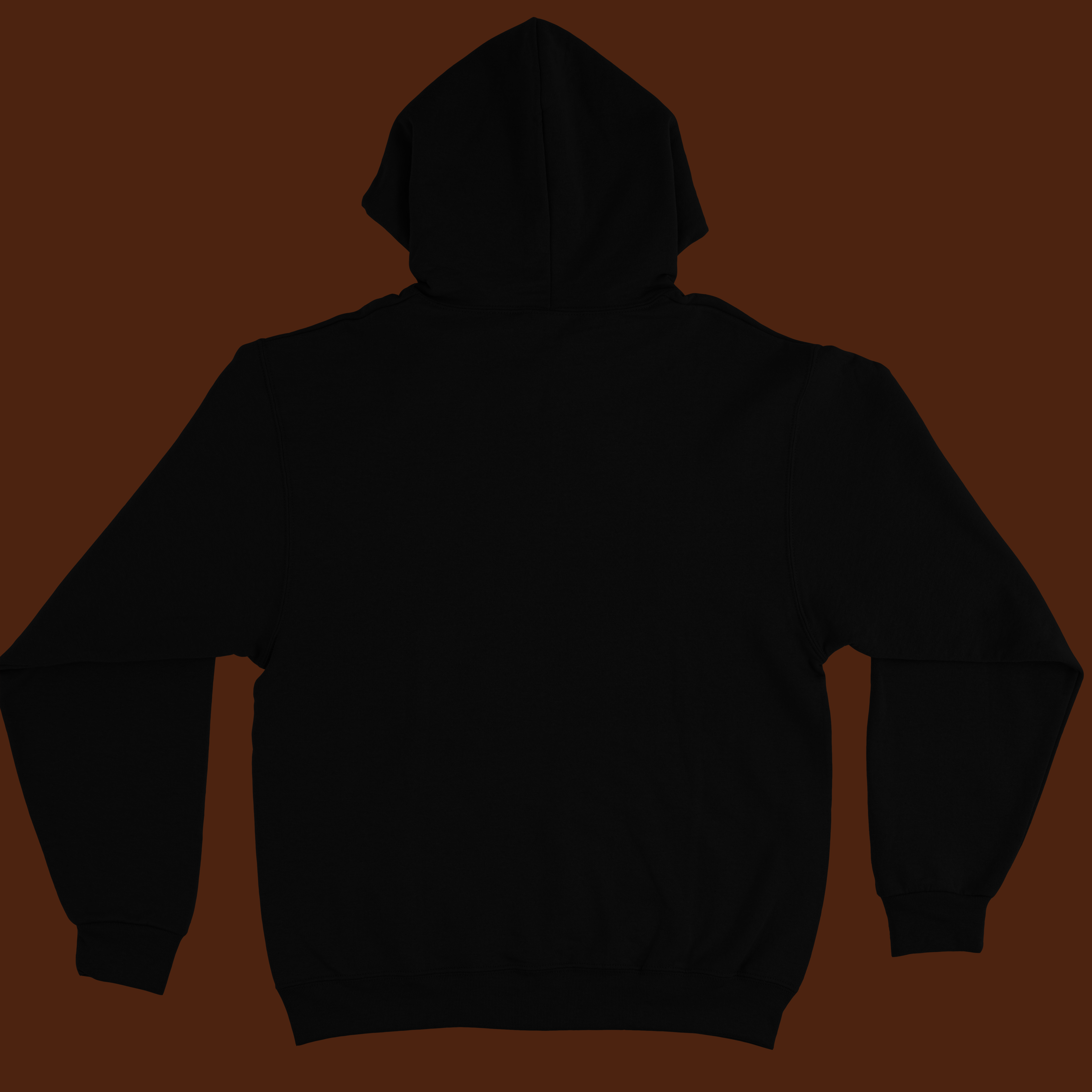 Black printed hoodie for men