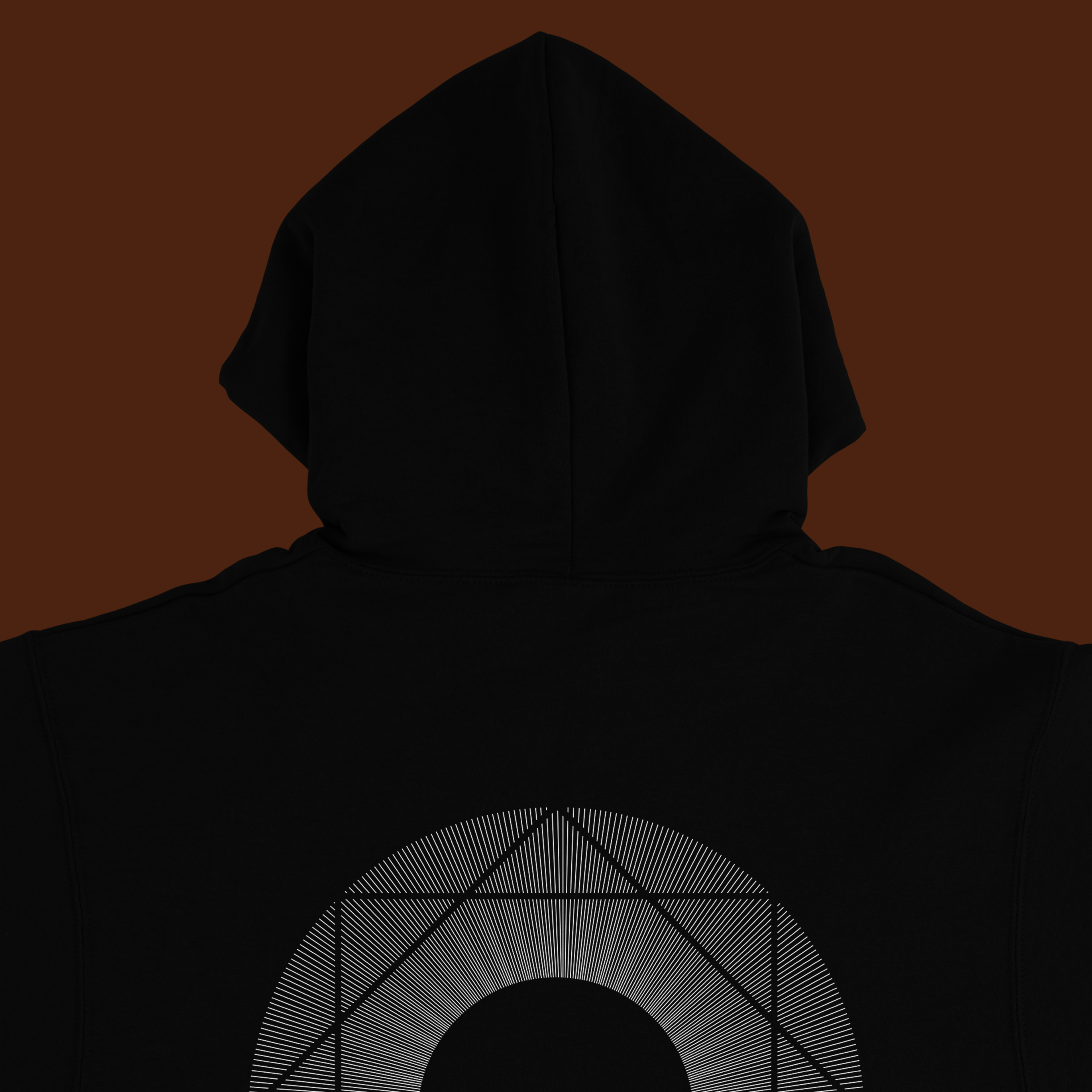 Black printed hoodie for men