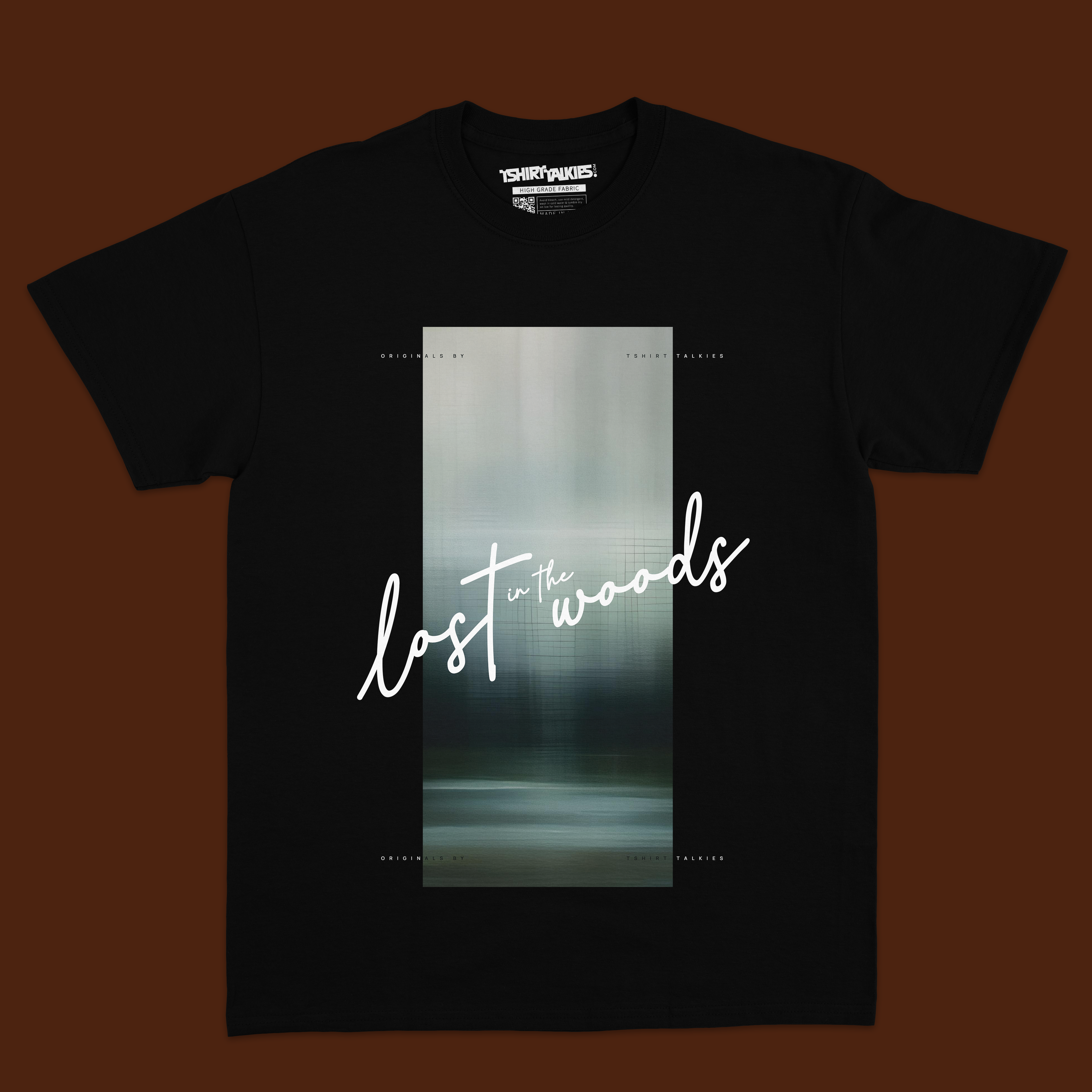 Black printed tshirt for men