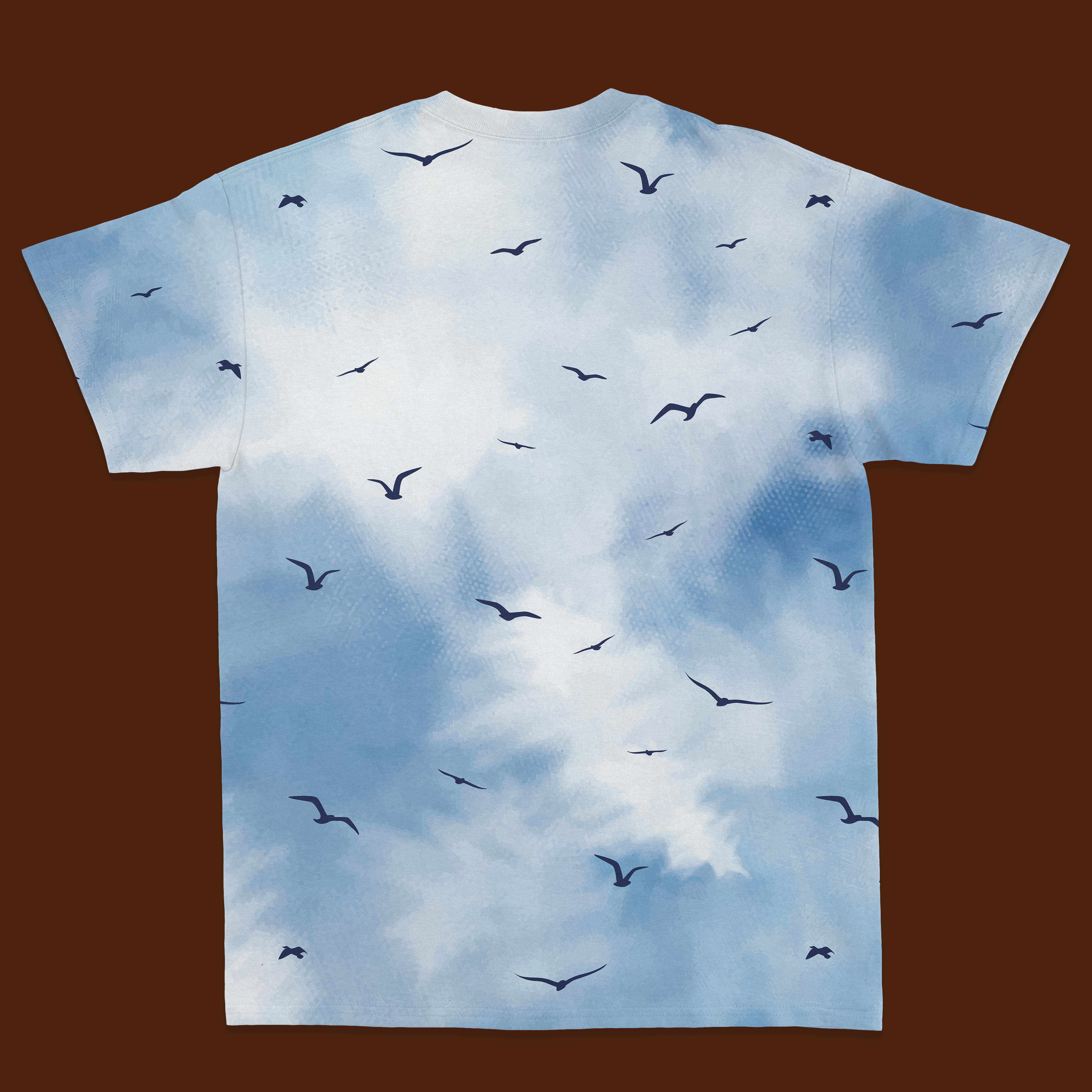 Blue printed tshirt for men