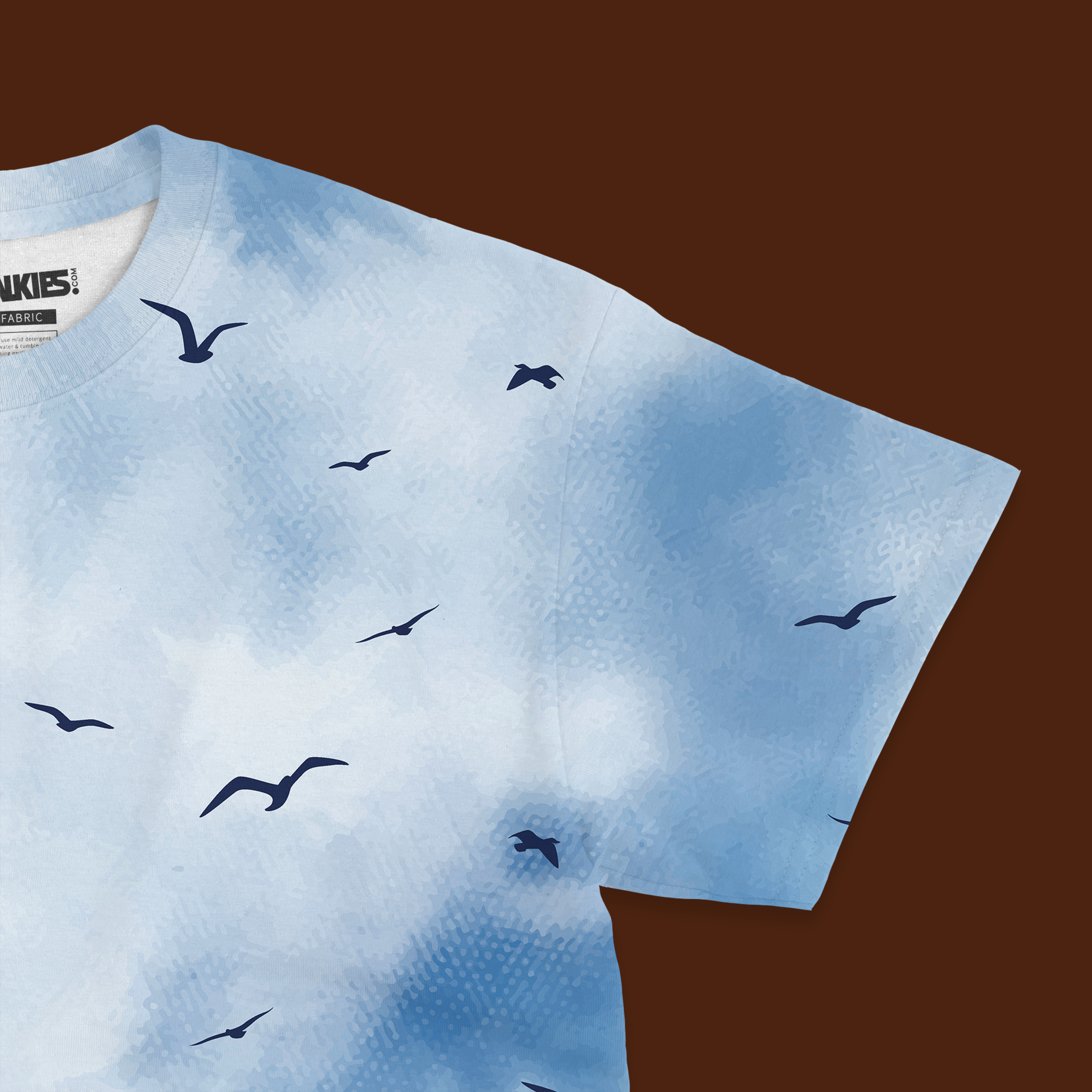 Blue printed tshirt for men