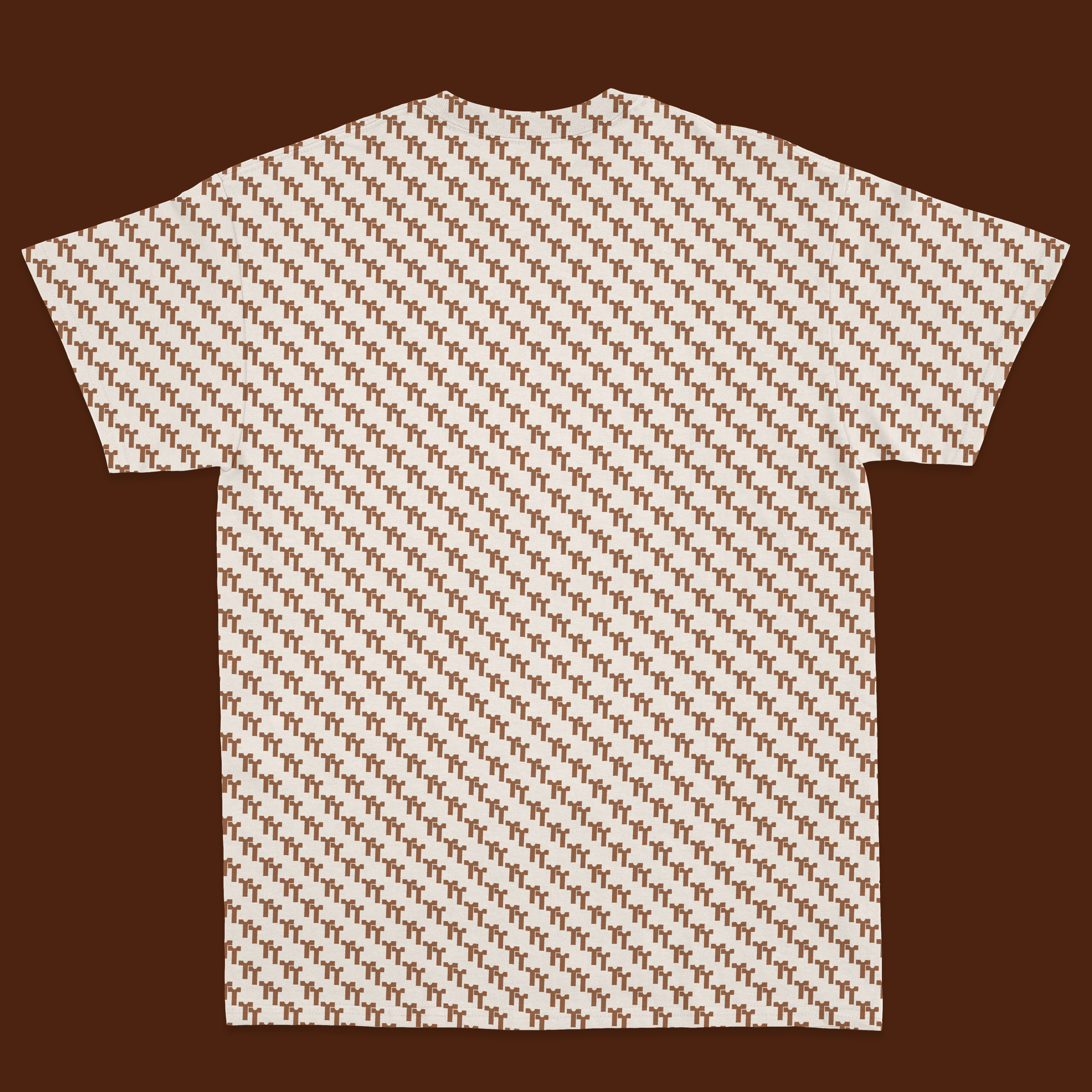 Brown printed tshirt for men