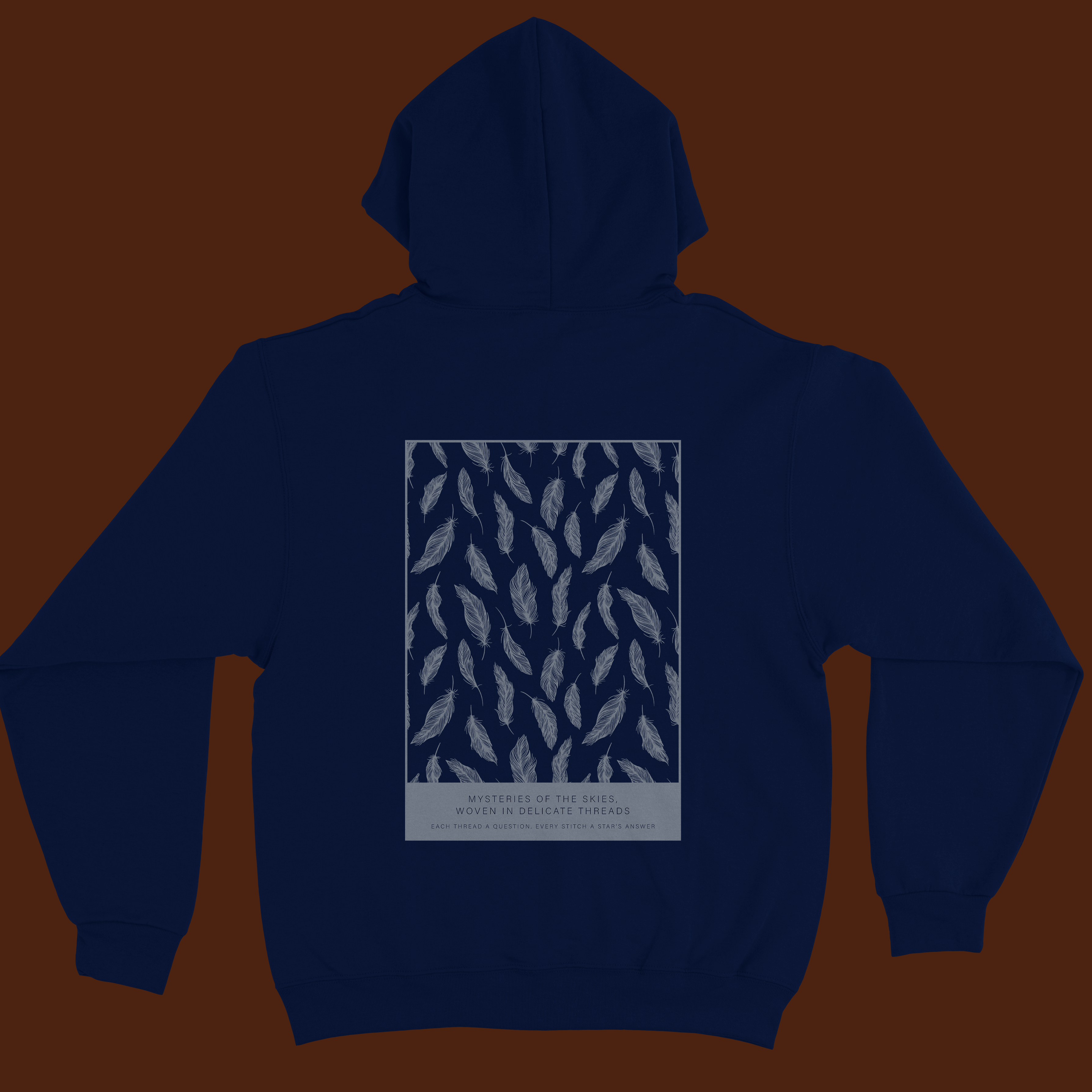 Blue printed hoodie for men