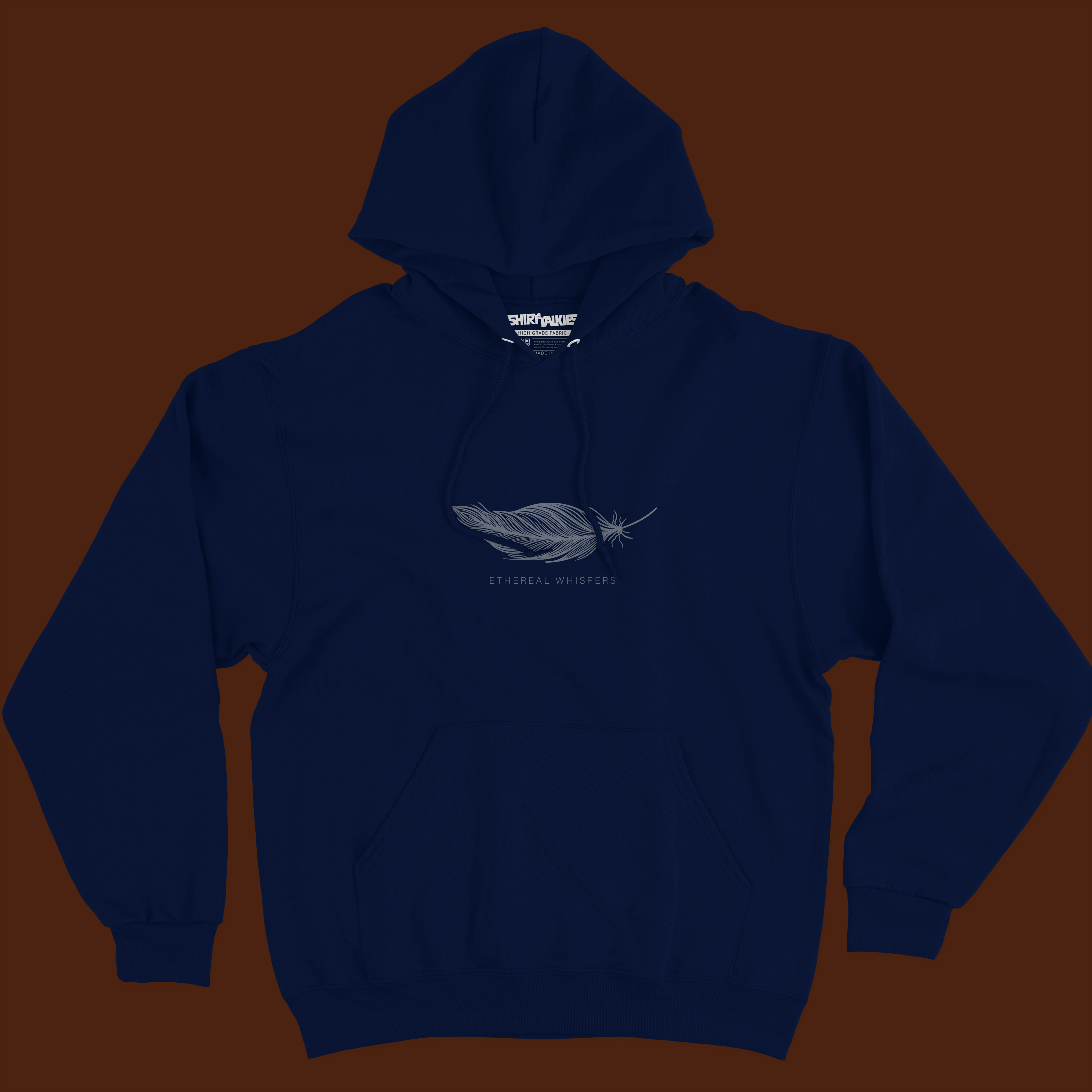 Blue printed hoodie for men