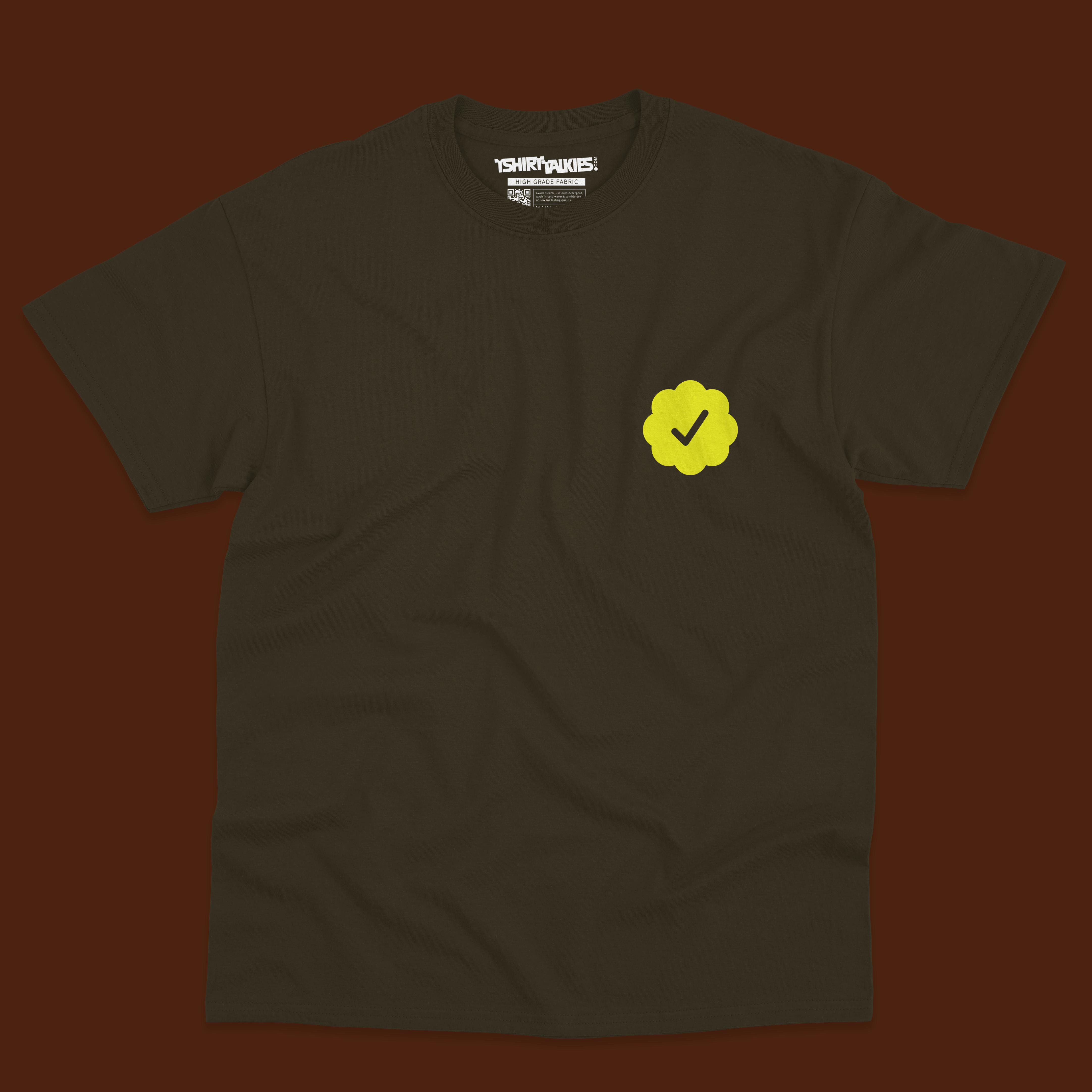 Olive green printed tshirt for men