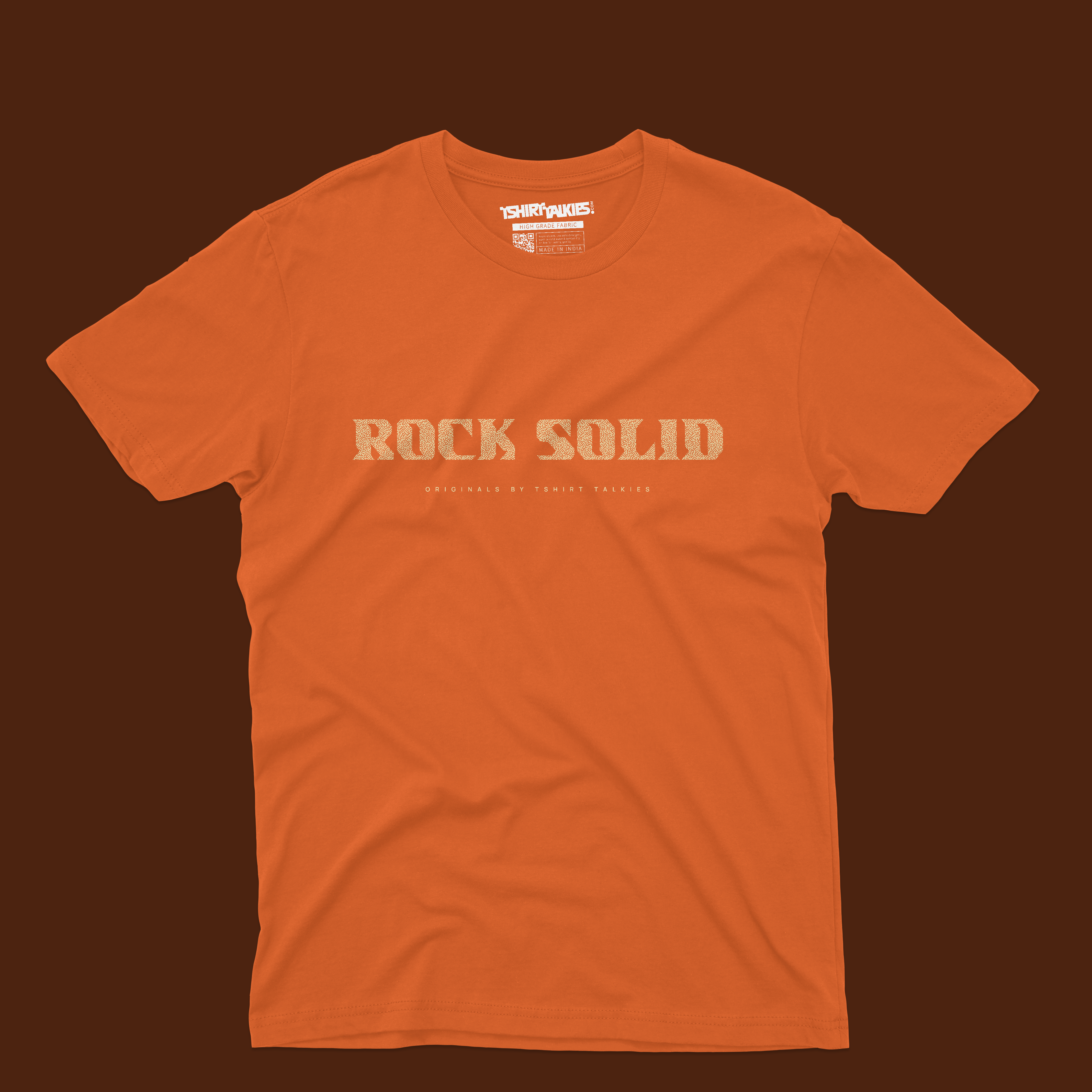 Orange printed tshirt for men