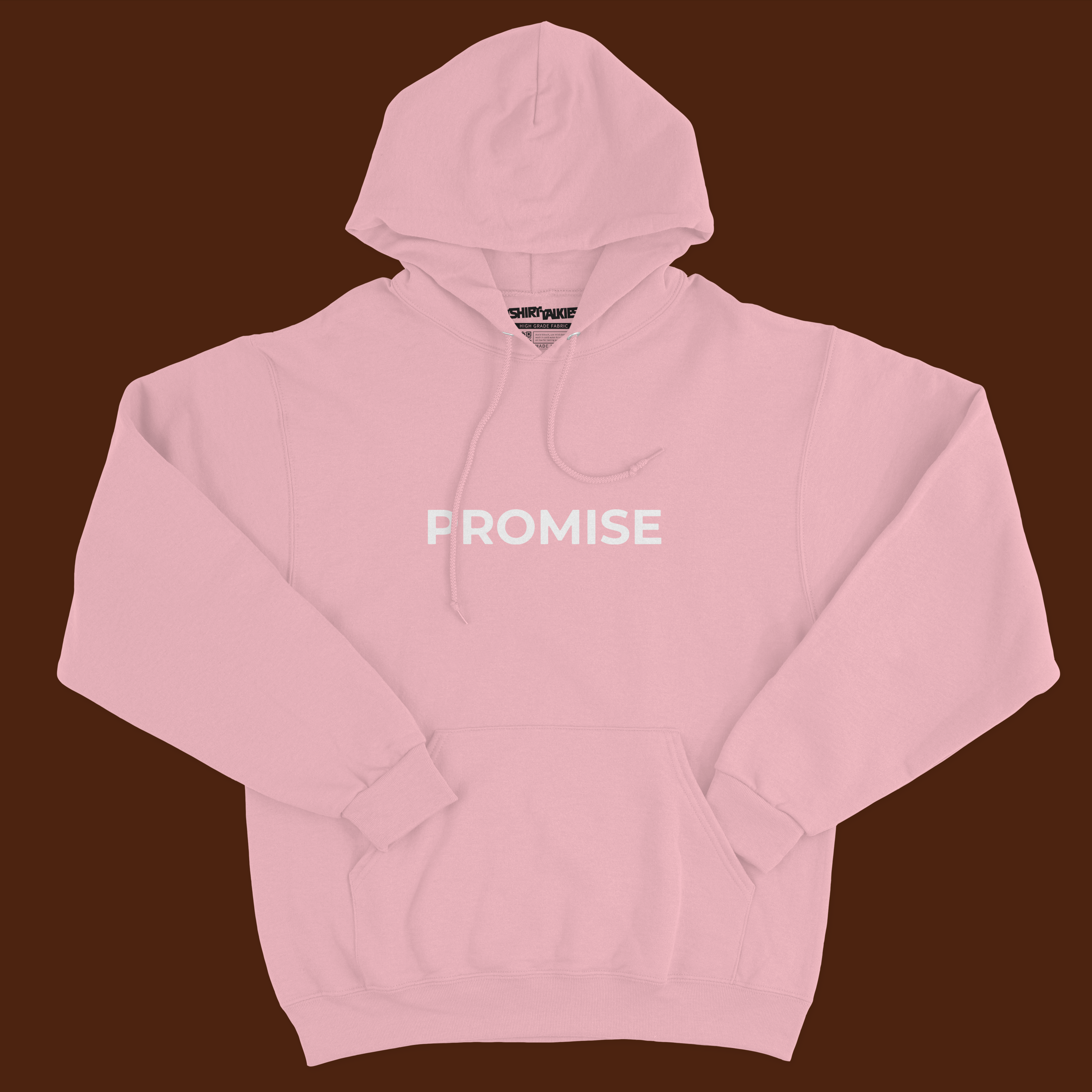 Pink printed hoodie for men