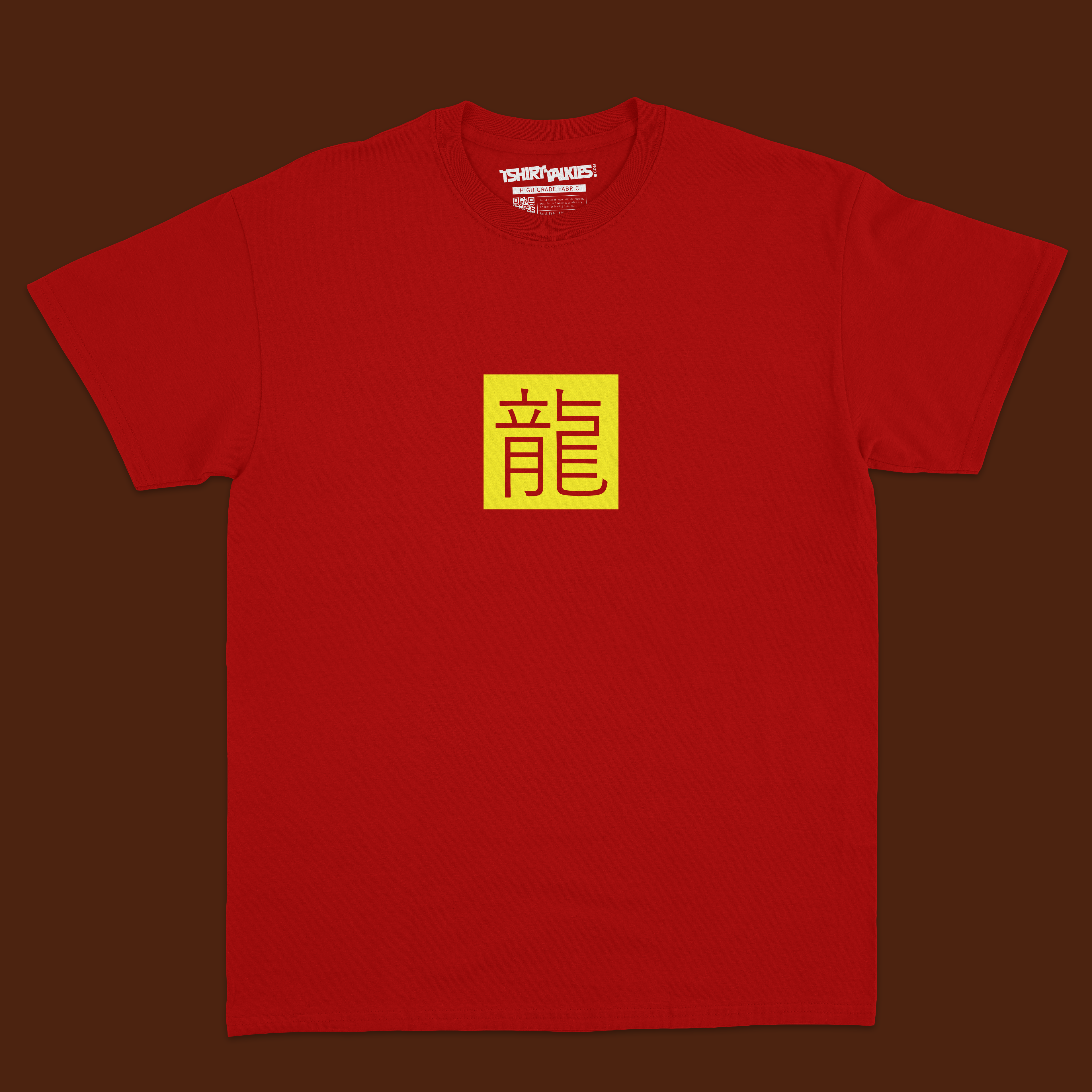 Red printed tshirt for men