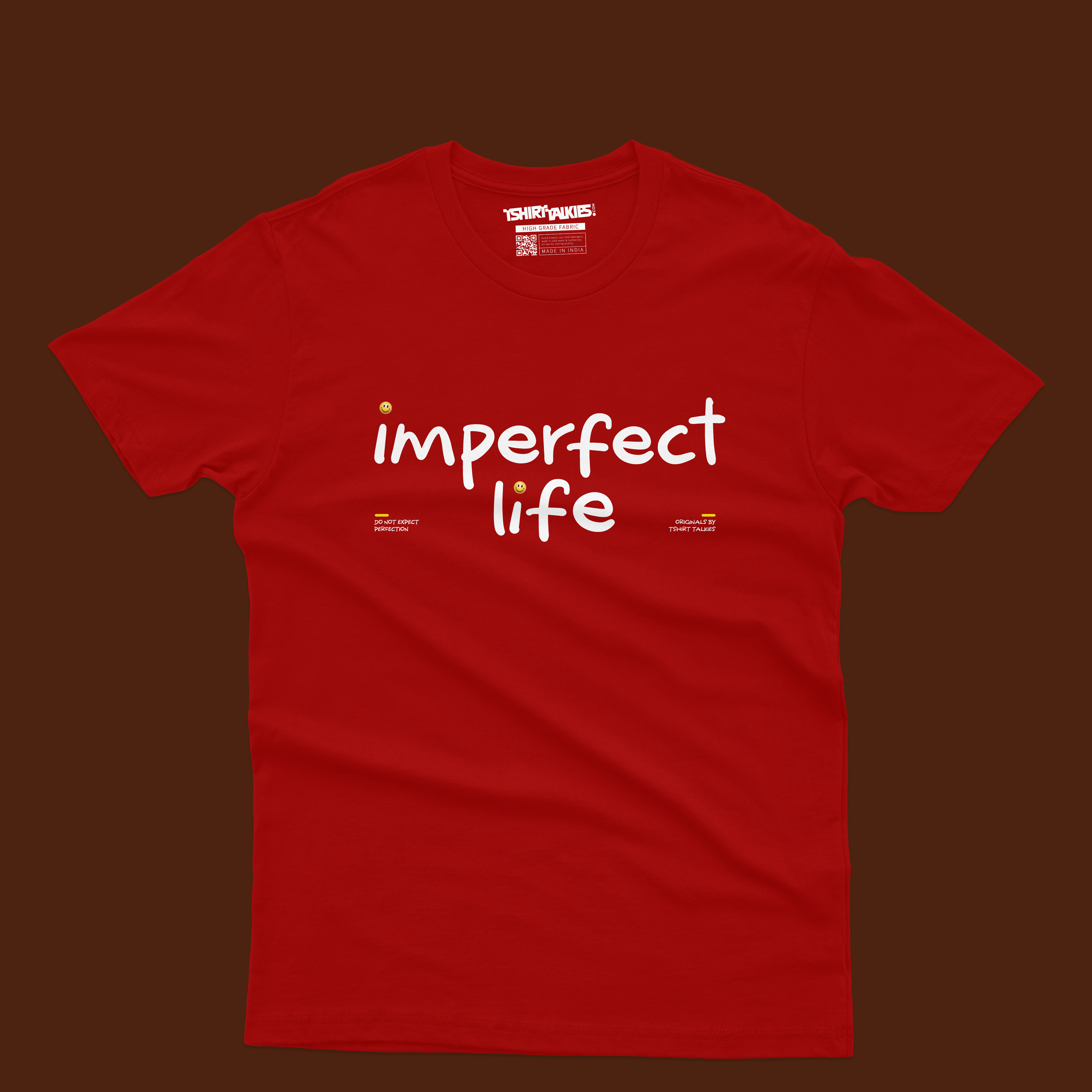 Red printed tshirt for men