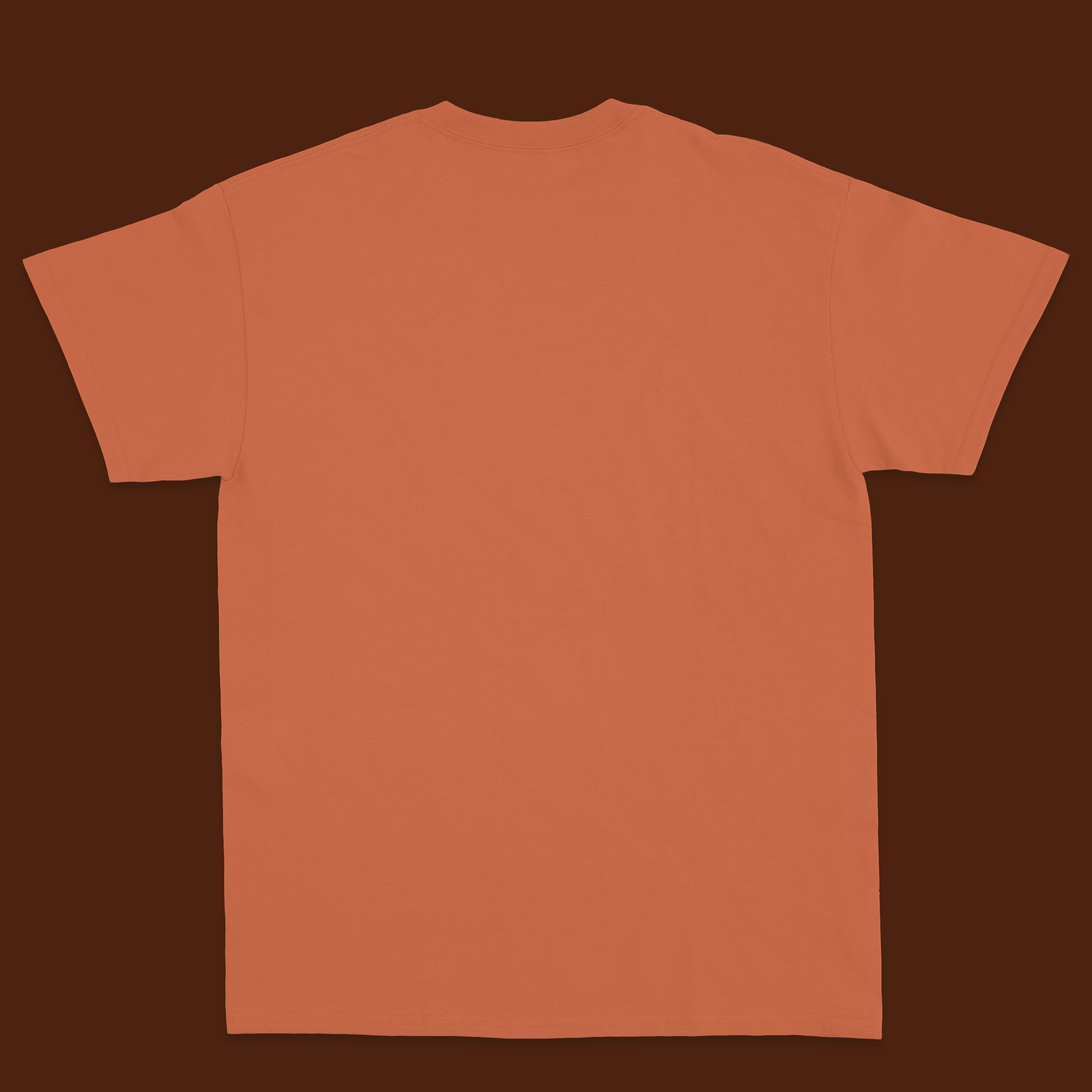 Rust red printed tshirt for men