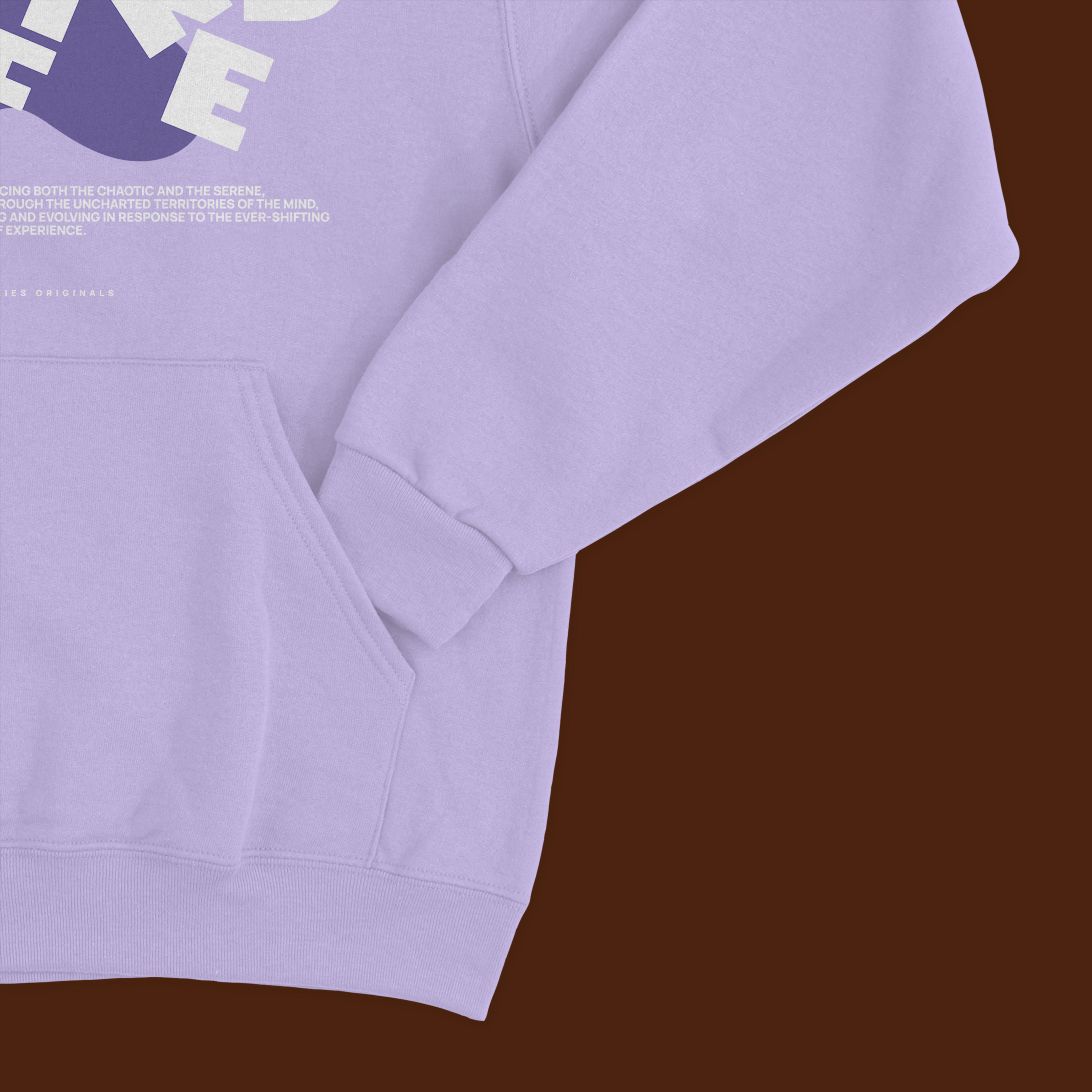 Soft purple printed hoodie for men