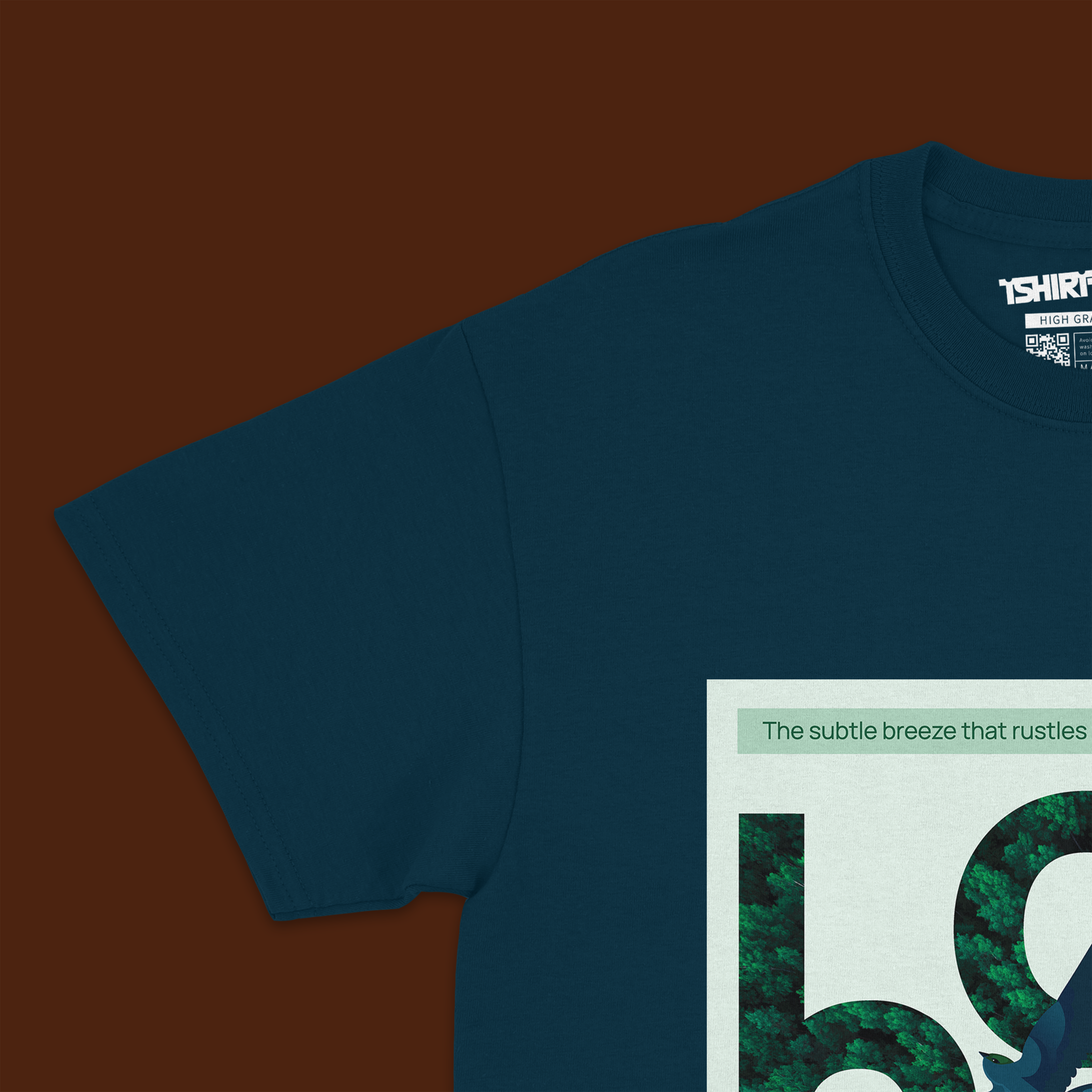 Teal printed tshirt for men