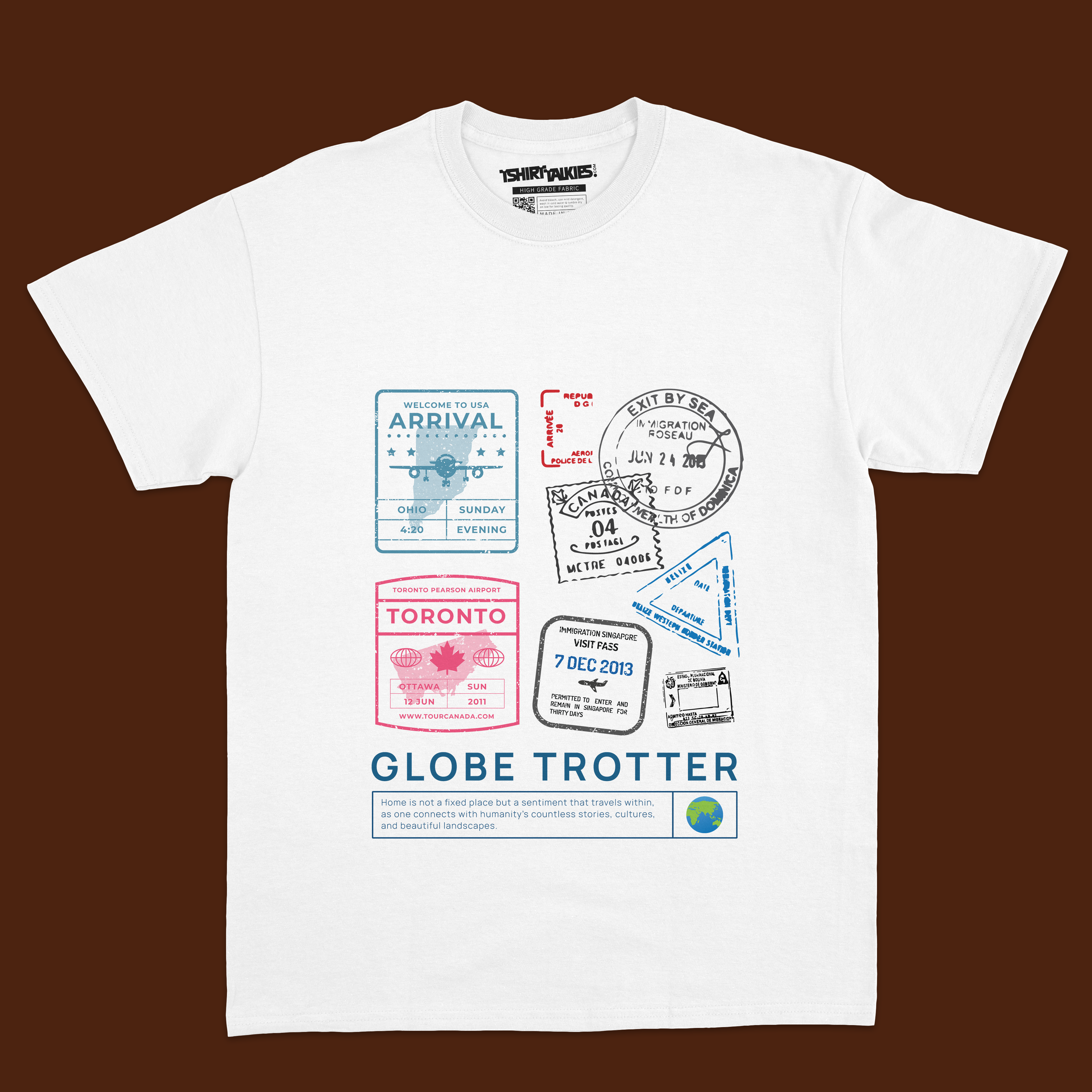 White printed tshirt for men