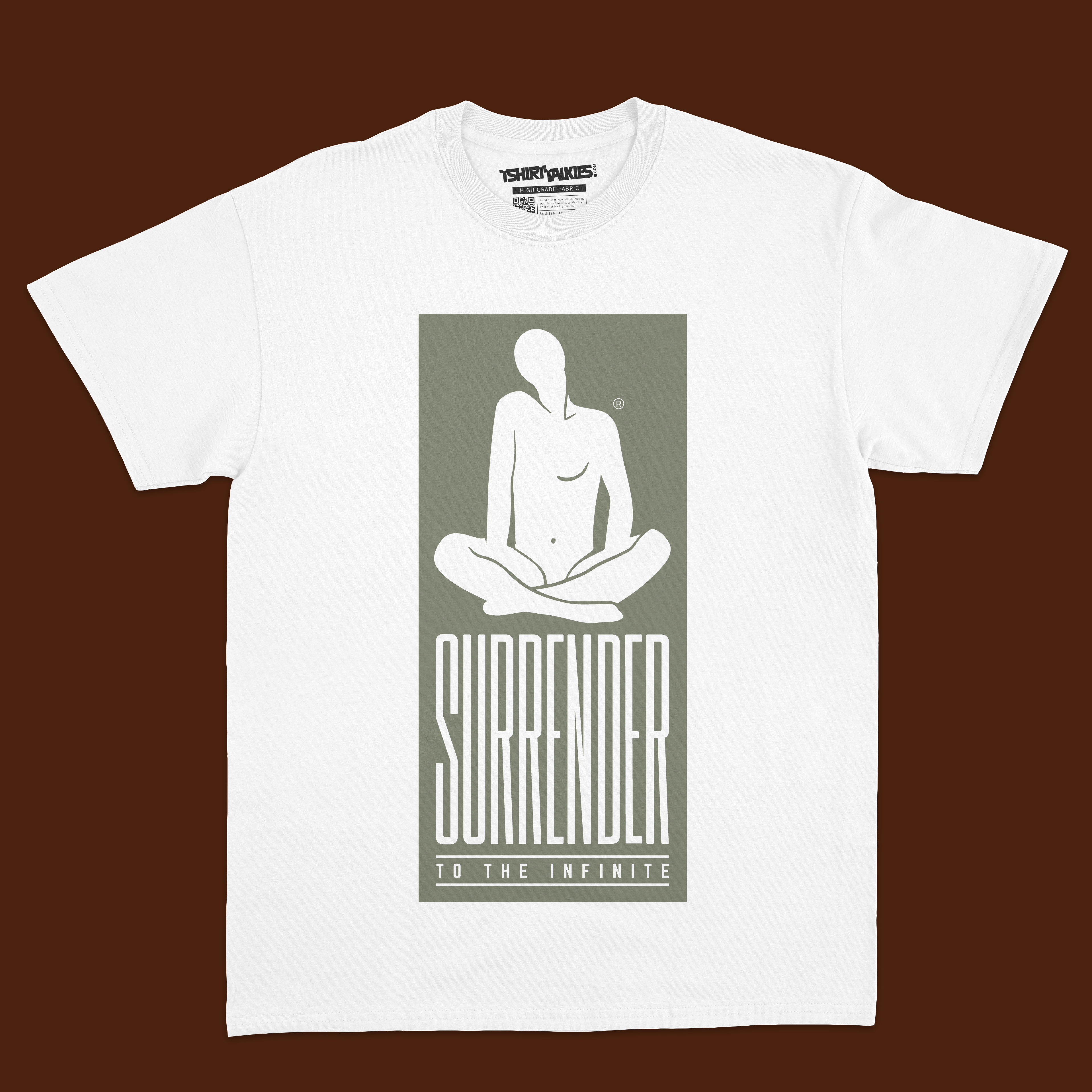 White printed tshirt for men