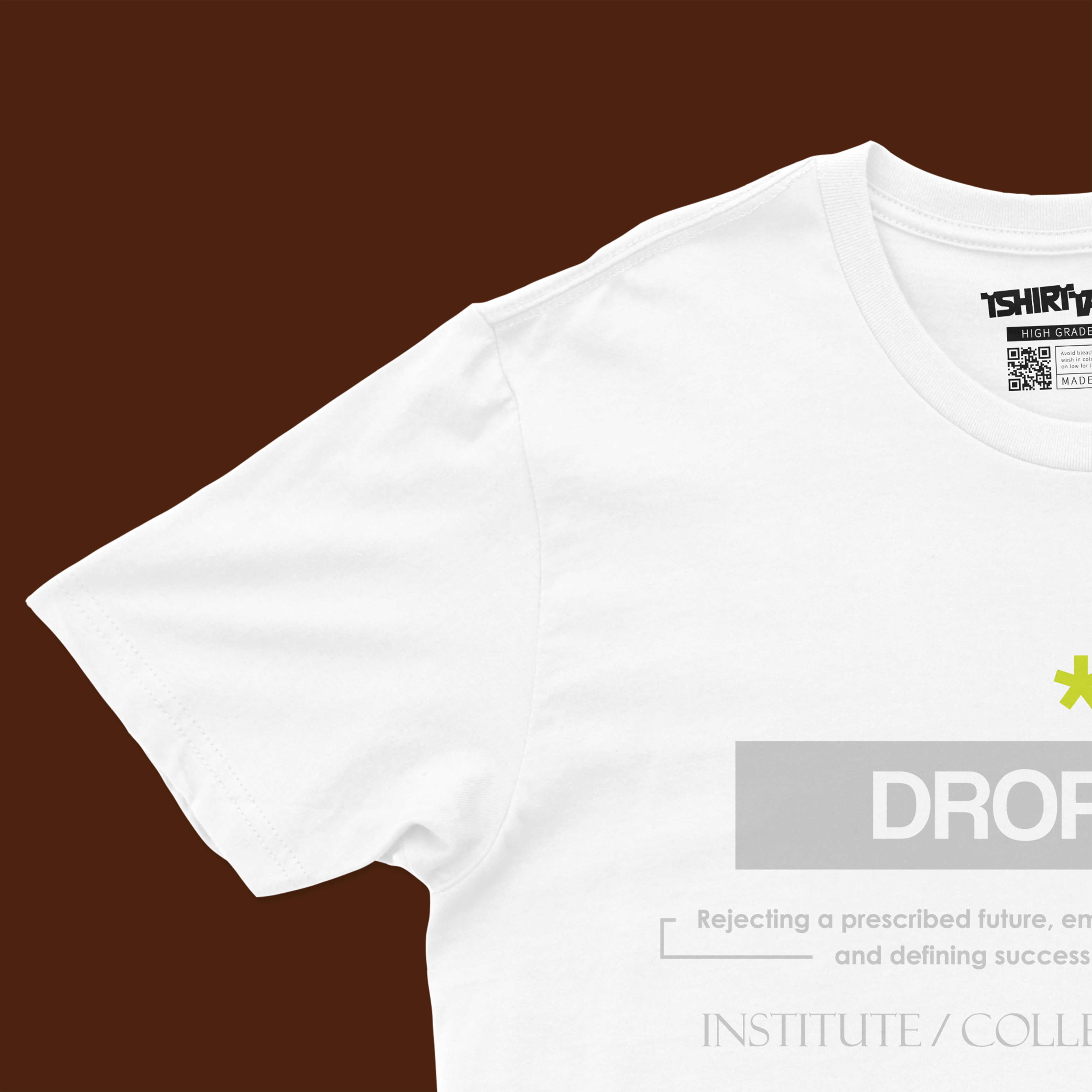 White printed tshirt for men